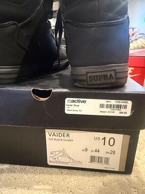 Supra Vaider Black High-Top Sneakers
